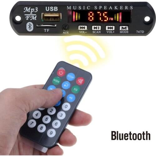KEBIDU Hot Car Bluetooth Receiver Car Kit MP3 Player Decoder Board Color Screen For FM Radio TF USB 3.5 Mm AUX Audio For Iphone