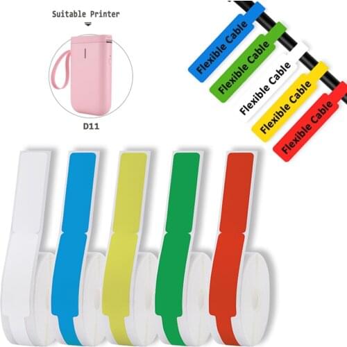 Niimbot D11 D61 Self Adhesive Cable Stickers Waterproof Identification Fiber Wire Tags Labels Organizers Network Marker Tool