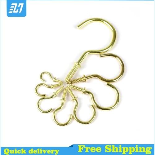 Sheep Eye Hook Thumb Self Tapping Wood Screws copper plated Question Mark Opening Bolt 1/2 5/8 3/4 7/8 1 1-1/4 1-1/2 2