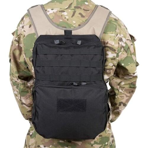 Tactical Molle Vest Expansion Pack Water Bladder Carrier Backpack Accessory for Hiking Climbing Hunting Airsoft Rucksack Pouch