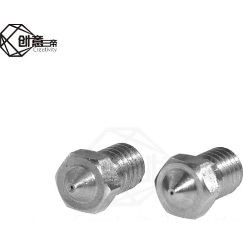 Creativity 5pcs V5 V6 Nozzle 0.2 0.3 0.4 0.5 0.6 0.8 1.0 mm Part Copper 1.75/3.0MM Filament M6 Threaded Brass 3D Printers Parts