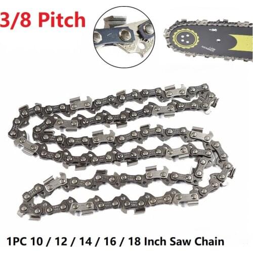 Universal Fit 10" 12" 14" 16" 18" Inch Chainsaw Chain 3/8 Pitch Saw Chain 40 45 52 56 59 64 Drive Links Electric Chainsaw Parts