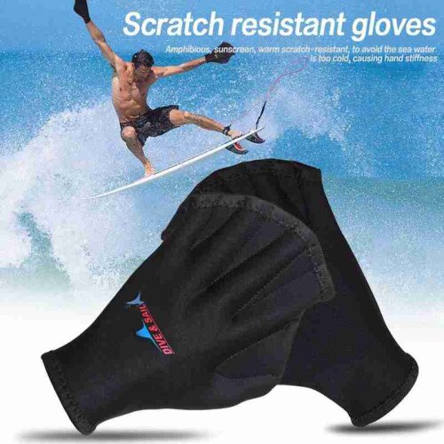 1 Pair Swimming Diving Gloves 2mm Swimming Hand Webbed Adult Children Protector Gloves Training Gloves Equipment Swimming