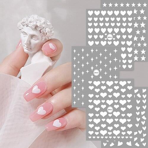 1 PC Love Heart Shape Simple Jewelry Nail Sticker DIY Art Decal Nails Suppiles For Professionals Waterproof Manicure Tools