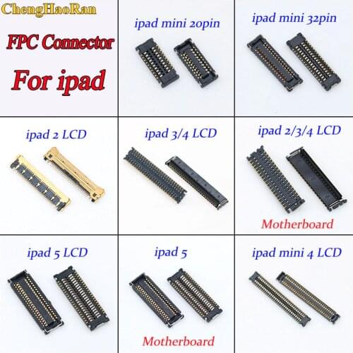 1pcs LCD Display screen FPC Connector Port Plug For ipad 2/3/4/5 Mini4 Mini 20pin 32pin on motherboard Mainboard replacement