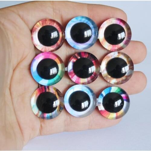 20pcs F13B 9mm-12-14-16-18-20-25-30-35mm 3D CLEAR safety corful toy eyes & washer--long stem eyes
