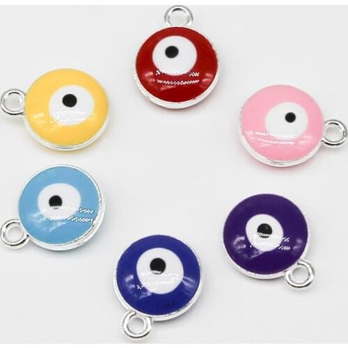 300pcs Turkey Eye Multi-color Small Pendant Bracelet Necklace Earrings Jewelry Accessories