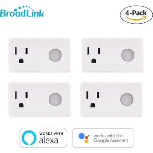 4 Pack US BroadLink SP3S Power Metering Smart Socket Outlet SP3 Non Metering WiFi Timer WORKS WITH Alexa and Google Assistant