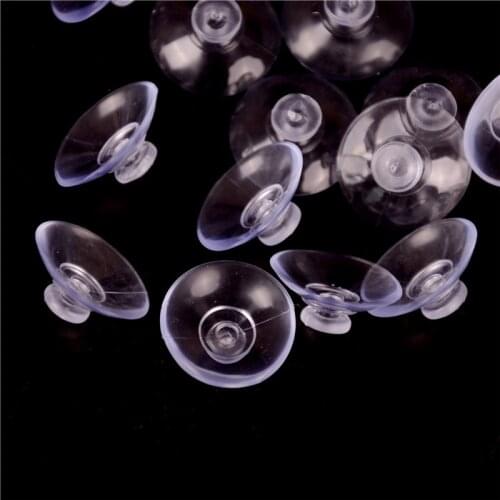 50Pcs New Clear Transparent Hanger Room Kitchen Bathroom Suction Cup Sucker 20mm