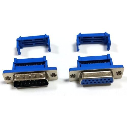 500 set connector IDC 15 Pin Male / Female Flat Ribbon Cable connector New