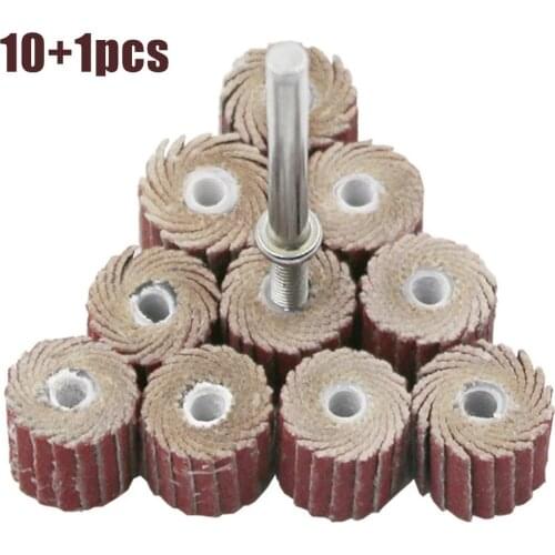10pcs+1 80-600Grit Flap Wheel Disc Sanding Drill Abrasive Sandpaper Polishing Wholesale Polish For DIY Work Tool