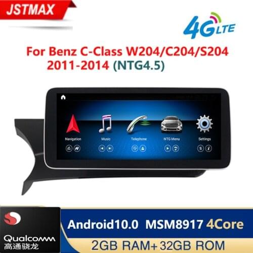 Android 10.0 4 Core 2G+32G Car radio multimedia Player GPS Navi for Mercedes Benz C-Class W205 S205 2014 2015 2016 2017 4G LTE