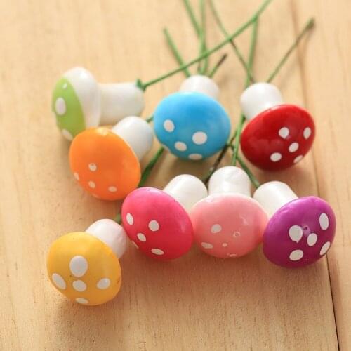 ANGRLY 20 Pcs 12mm Small Berries Artificial Flower Foam Pearl Stamens Cherry for Wedding Christmas Decoration Wedding Decoration