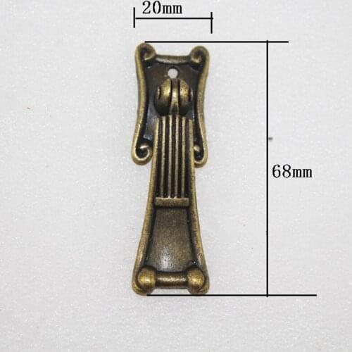 Antique Handle Drawer Wardrobe Door Handle Alloy Handle With Screws Driver Zinc Alloy,Bronze Tone,21*33*66mm,8Pcs