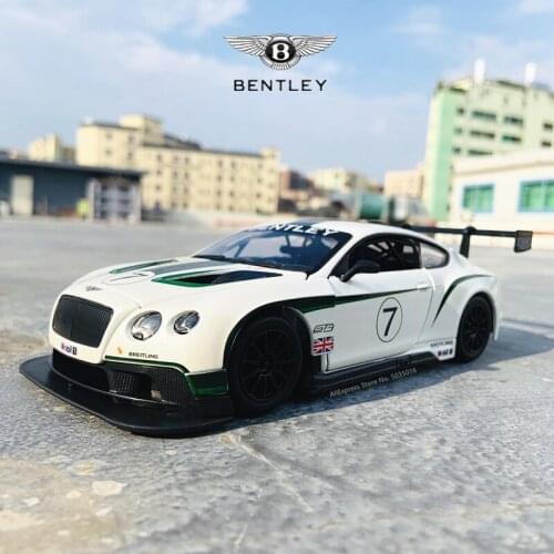Bburago 1:24 Bentley Continental GT3 simulation alloy car model crafts decoration collection toy tools gift