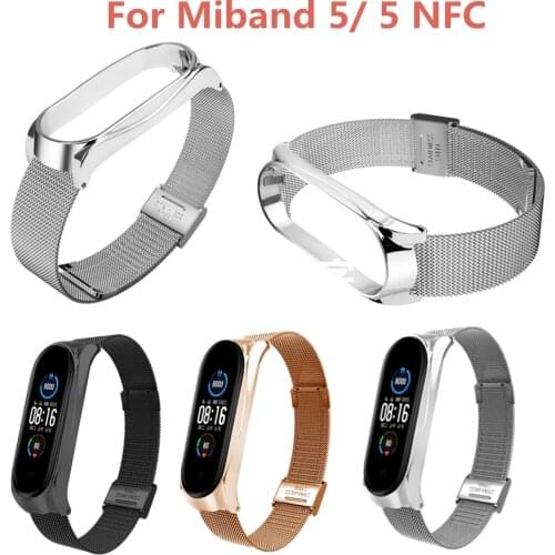 Steel Strap for Xiaomi Mi Band 5 Metal Wristbands Stainless Bracelet for Mi band 5 Strap Correa Miband 5 Wrist Bands Pulsera