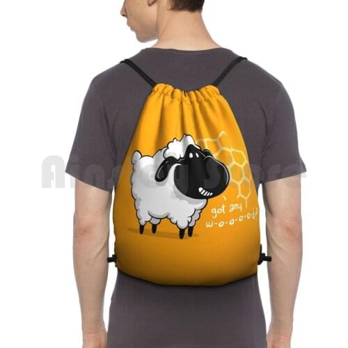 Catan You Give Me Wood ? | Settlers Of Catan Board Game Geek Sheep Backpack Drawstring Bag Riding Climbing Gym Bag Catan