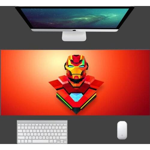 Black Cool Captain America Spider-Man Iron Man Anime Pc carpet mouse pad mats gamer gaming accessories desk mat mousepad ergonom