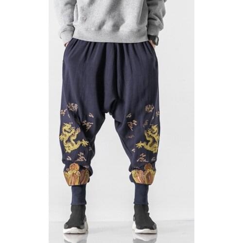 Chinese Dragon Harem Pants Men Joggers Sweatpants Japanese Streetwear Men Pants Streetwear Trousers Work Mens Pants 2021 30016
