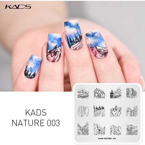 KADS Nature Nail Printer Nail Art Stamping Plates Manicure Stamping Template Image Plates Nail Stamp Plate Print Stencil