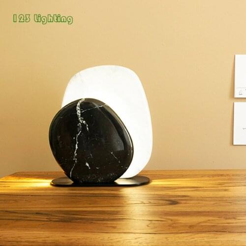 Individuality Marble LED Table Lamp Living room Bedroom Desk Light Greem/Black/White 90-260V Hotel Room Desk lamp Home Deco