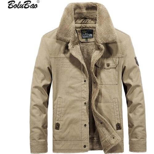 BOLUBAO Winter Fleece Warm Jackets Men Fashion Brand High Street Jacket Coats Male Outdoor Windproof Men Jacket Outerwear
