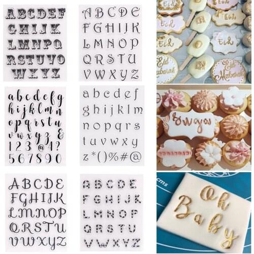 New Cake Decorating Tools Alphabet Fondant Cake Cookie Stamp Mold Letters Biscuit Fondant Mold Cake Embosser Stamp Baking Tools