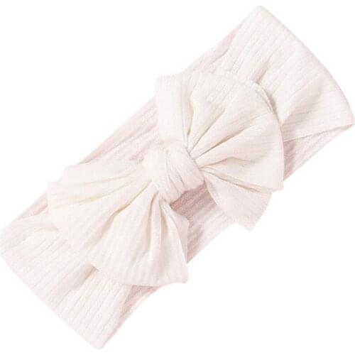 Bow Knot Solid Color Baby Hair Bands Fashion Kawaii Wool Cotton Infant Headband Sweet Party Western Style Child Hair Accessories