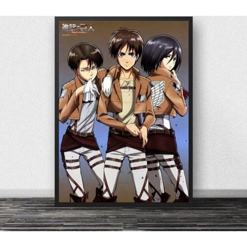 Poster Japanese Anime Attack on Titan 1 Canvas Painting Print Clear Image Living Room Bedroom Bar Home Decoration Art Modular