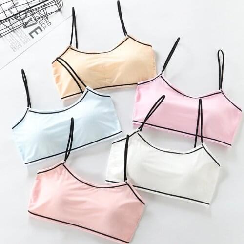 Gift Girl Bra Teen Crop Top Underwear Vest Racerback Puberty Sport Training Bras Letter Streetwear Tube Top New Year 7-14Y 10 9