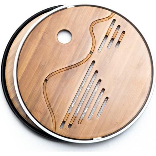 Kung Fu Tea Set Natural Wood Bamboo Tea Tray Rectangular Traditional Bamboo Tea Room Board Table Chinese Tea Room Tools