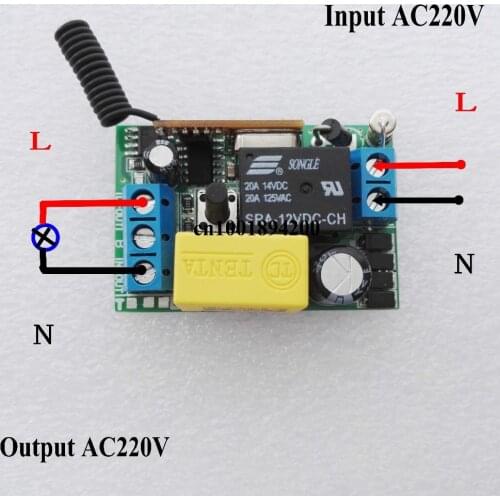 AC220V RF Remote Control Switch 315MHZ 433MHZ ASK for Smart home App Control Learning Code ON OFF Learning independently Mini