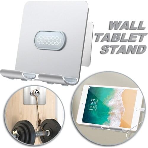 Adjustable Universal Wall Mount Tablet Holder Metal Alloy Mobile Phone Stand Hanging Bracket for iPad Samsung Pad