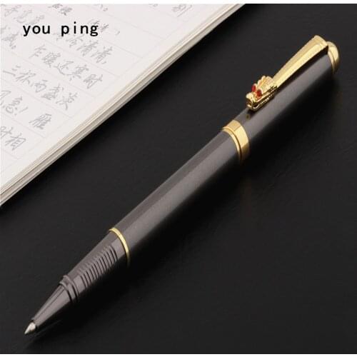 Luxury pen high quality 056 Dragon hook Gray Business office Rollerball Pen School student stationery Supplies Ballpoint Pens