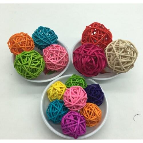 20PCS Colorful 3 Sizes Rattan Ball DIY Sepak Takraw Balls Kids Toys Home Ornaments&Christmas/Birthday/Wedding Party Decorations