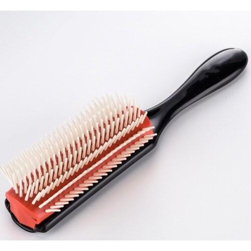 9-Rows Detangling Hair Brush Hairbrush Scalp Massager Straight Curly Wet Hair Comb