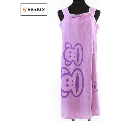 SOARIN Printed Quick Dry Bath Towel Bathrobe Travel Towel Quick Dry Absorvente Bath Skirt Dusch Handtuch Toalhas De Banho Adulto