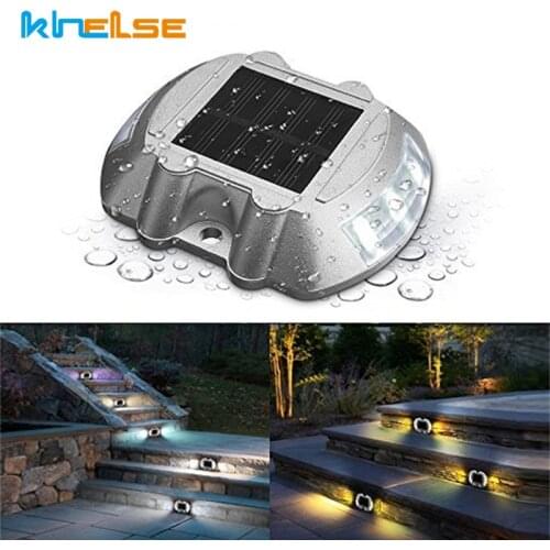Solar Deck Light LED Solar Dock Path Road Lights Marker lighting Waterproof Security Lamps for Outdoor Stairs Ligthing