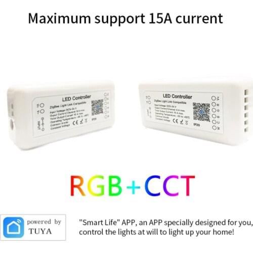 TUYA Zigbee Smart Led Controller DC12V 24V DIM RGB RGBW RGBWW RGBCW RGBCCT Strip 2.4G RF Remote Google Echo Plus Voice Control