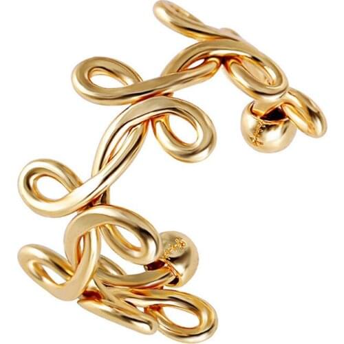 Geometric Style Twist Gold Color Opening Finger Rings For Women Top Quality Engagement Jewelry Gifts Romantic Bijoux Anel A00184