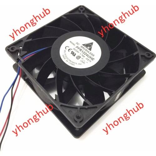 Delta Electronics PFR1224UHE CE75 DC 24V 1.75A 120x120x38mm 3-Wire Server Cooler Fan