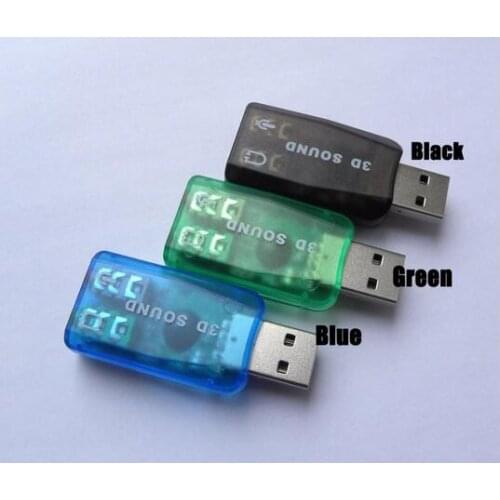 3D Audio Card USB 2.0 Mic/Speaker Adapter Surround Sound Card 7.1 CH for Laptop notebook PC