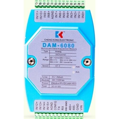 4-20mA converted to RS485232 analog input module 4-channel current acquisition MODBUSDAM6080