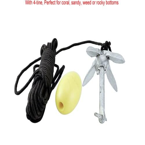 Carbon Steel 4-tine Folding Grapnel Anchor Umbrella Anchor Docking Boat Deck Hardware For Marine Yacht Sailboat Watercraft