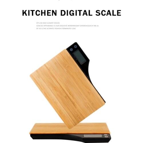 5kg/1g Digital Electronic Kitchen Food Diet Scale Coffee Scale G OZ ML IB Electronic Bamboo Board Scale For Espresso Pour Over