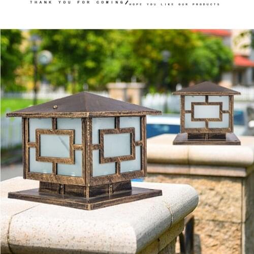 D300 Solar energy pillar lamp wall gate pillar lamp courtyard home door lamp villa wall outdoor waterproof doorpost lamp