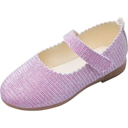 Princess Kids Leather Shoes For Girls Fashion Sequins Dancing Shoes 2020 New Children Flat Shoe 1 2 3 4 5 6 7 8 9 10 11 12 Years