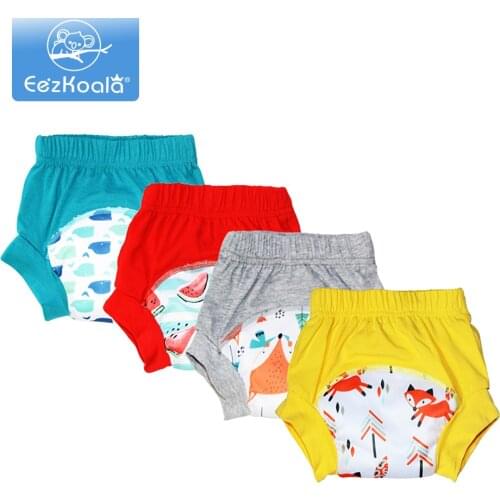 EezKoala ECO-friendly Baby Cotton Training Pants Panties Baby Diapers Reusable Cloth Diaper Nappies Washable Infants Children