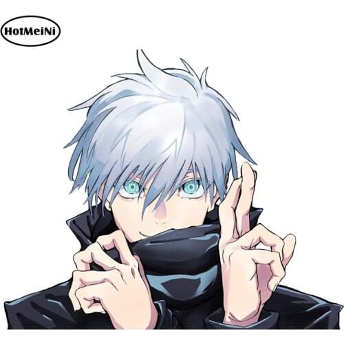 HotMeiNi 13cm x 10.6cm For Gojo Satoru Car Accessories Stickers Fashion Decal Vinyl Car Wrap Waterproof Occlusion Scratch