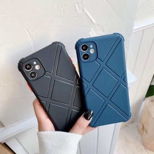 IPhone 7 8P X/XR/XS MAX 11 PRO MAX 12 PROMAX diamond anti-drop, dust-proof, soft-sided armor phone case silicone simple